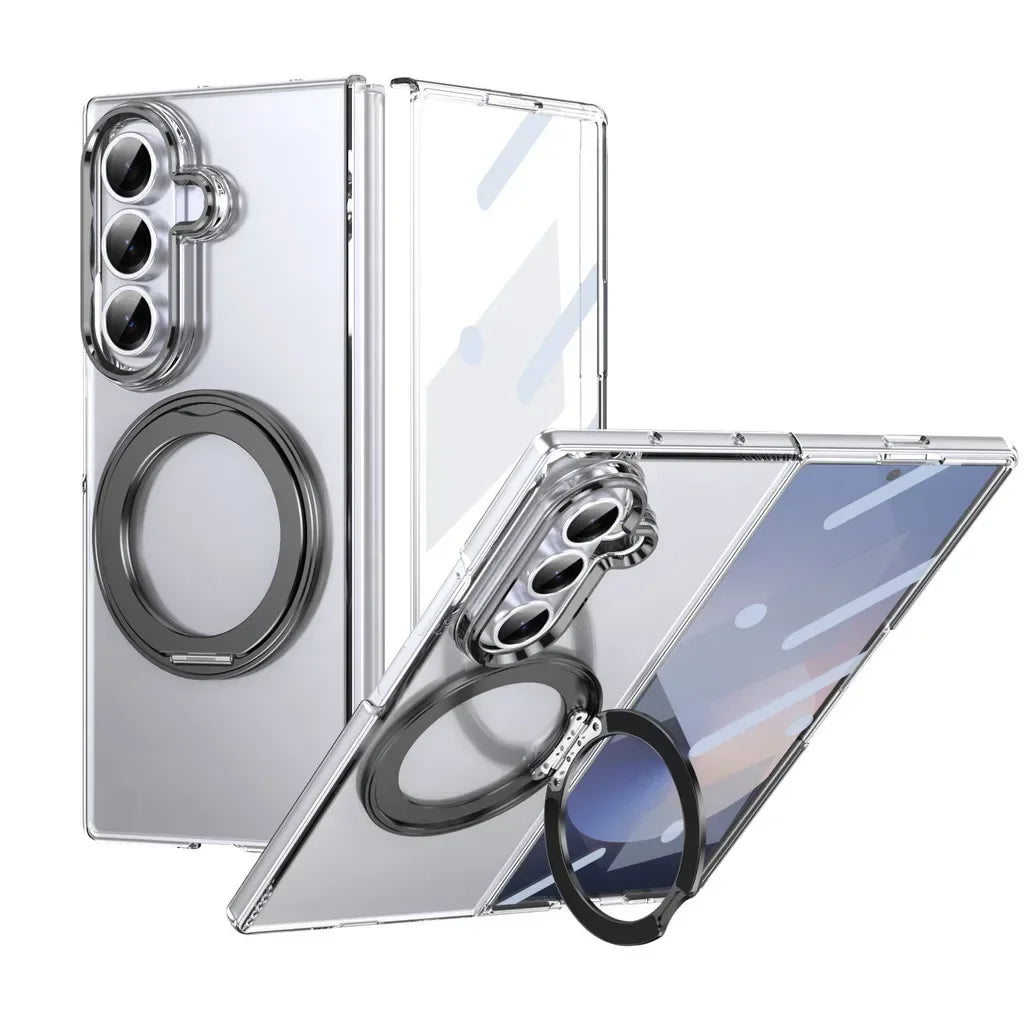 Clear Magnetic Ring Kickstand Case